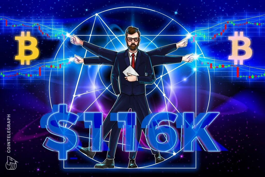 BTC price to $116K next? Bitcoin trader sees 'early week' all-time high