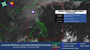 Uwan Departures from PAR, Possible Return on Wednesday